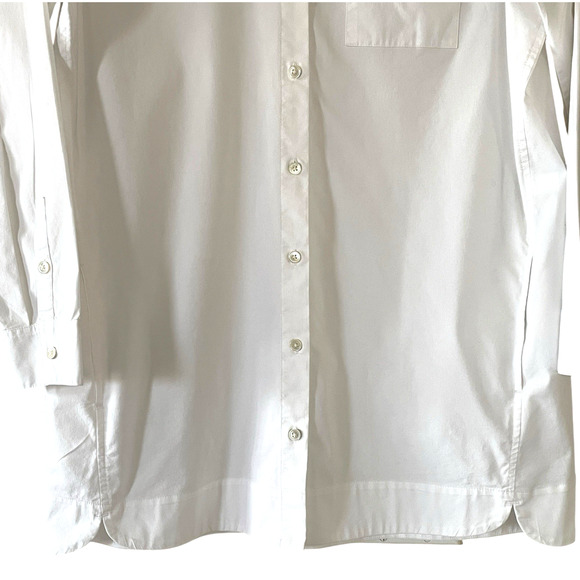 J.JILL White Shirt Collection Size Medium Long Sleeve Button-Up Classic Top - Picture 4 of 8